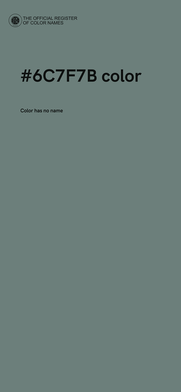 #6C7F7B color image