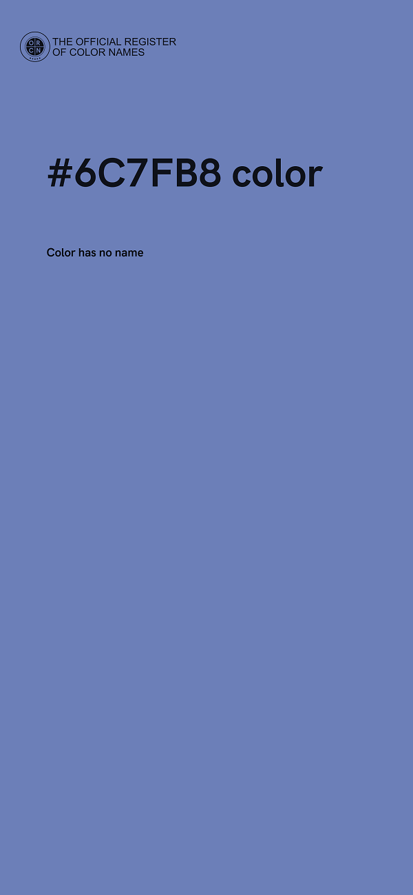 #6C7FB8 color image