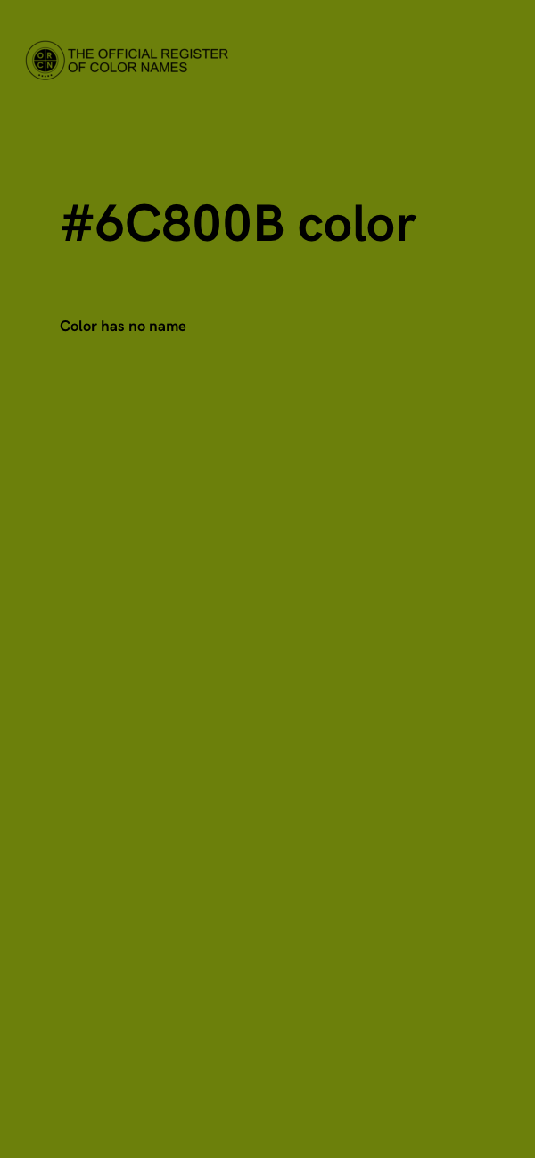 #6C800B color image