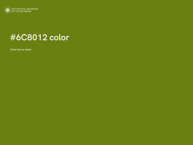 #6C8012 color image