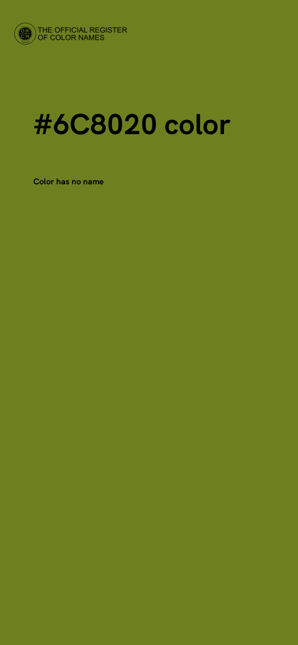 #6C8020 color image