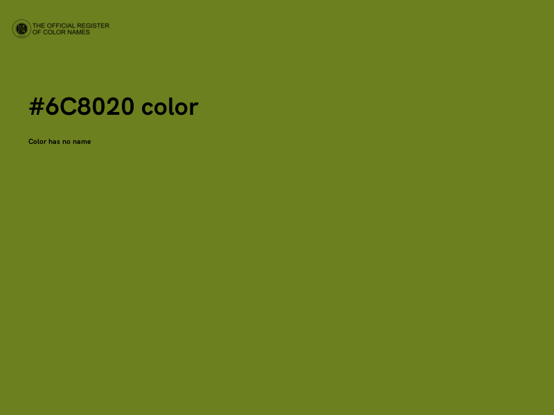 #6C8020 color image