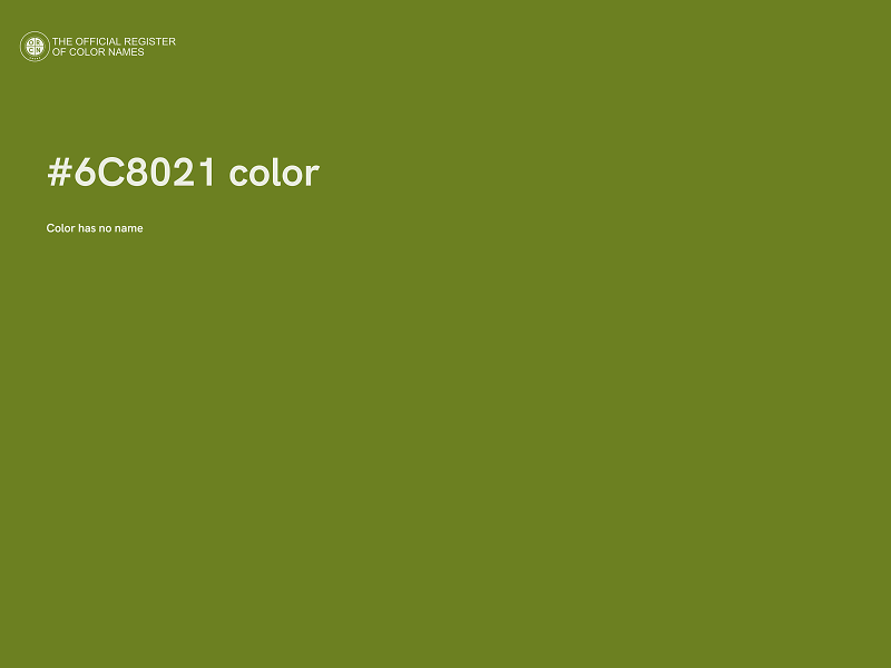 #6C8021 color image