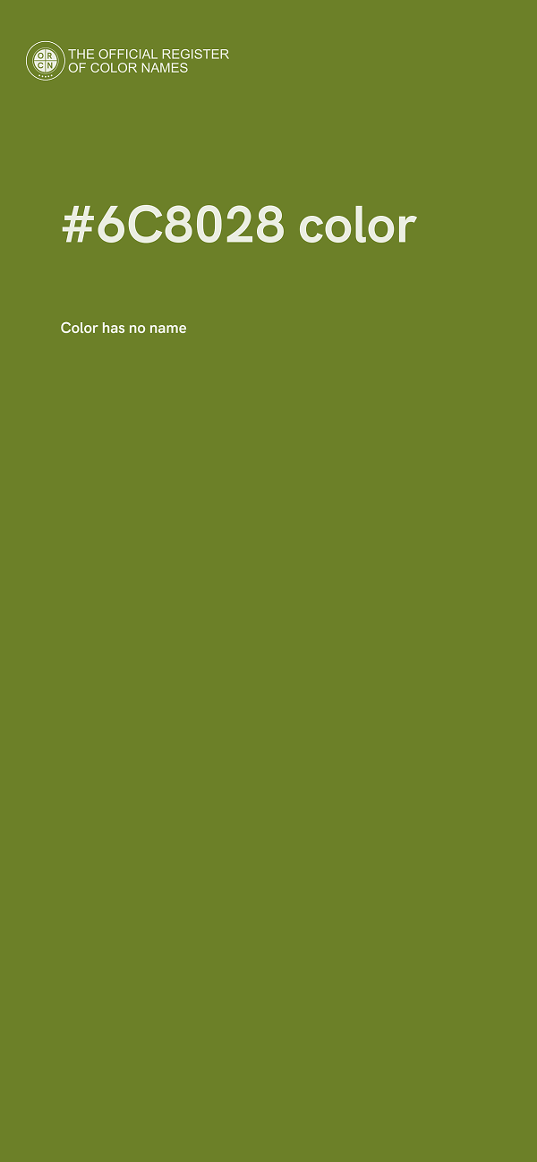 #6C8028 color image