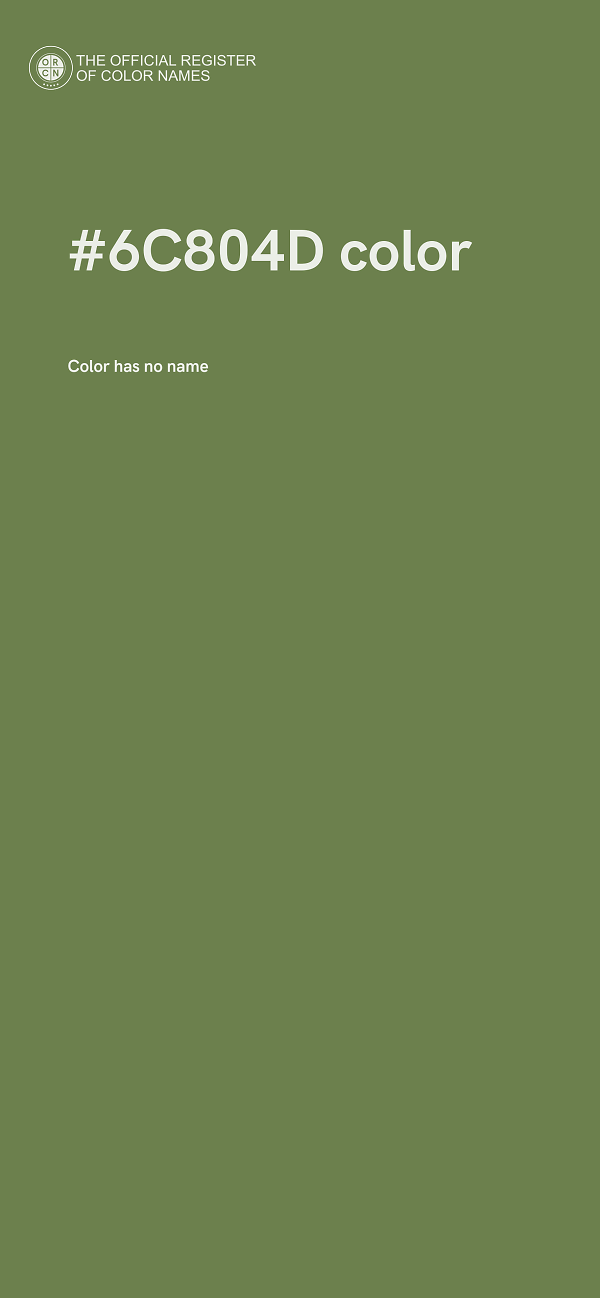 #6C804D color image