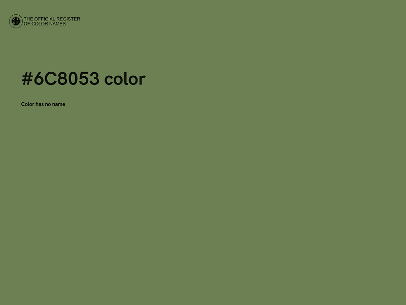 #6C8053 color image