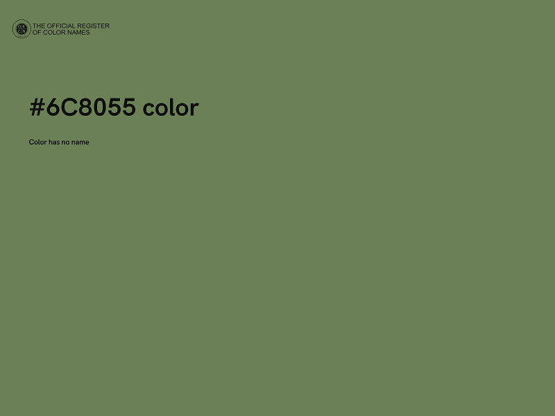 #6C8055 color image