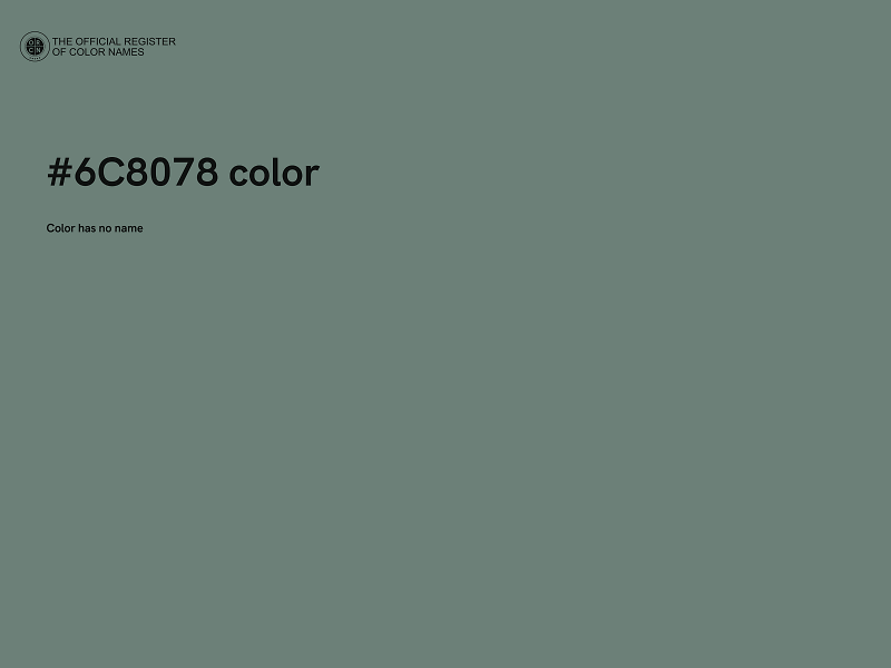 #6C8078 color image