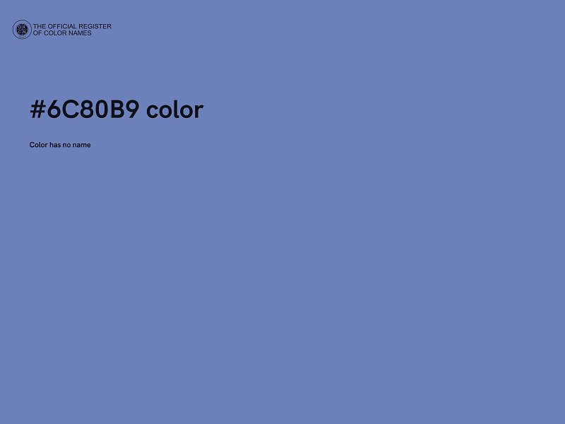 #6C80B9 color image