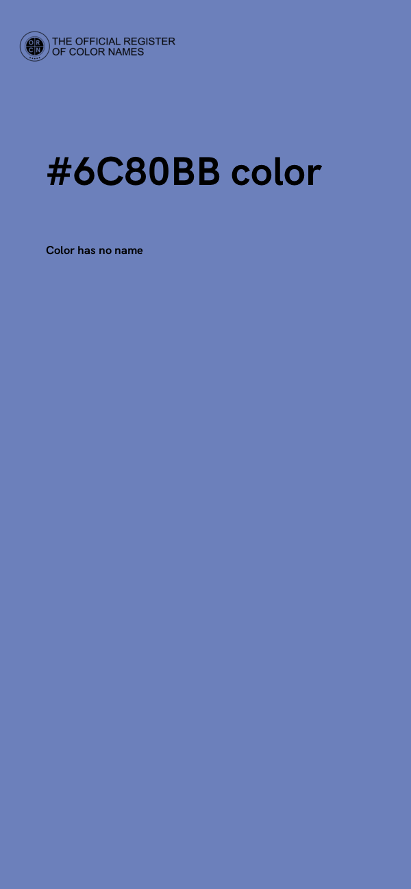 #6C80BB color image