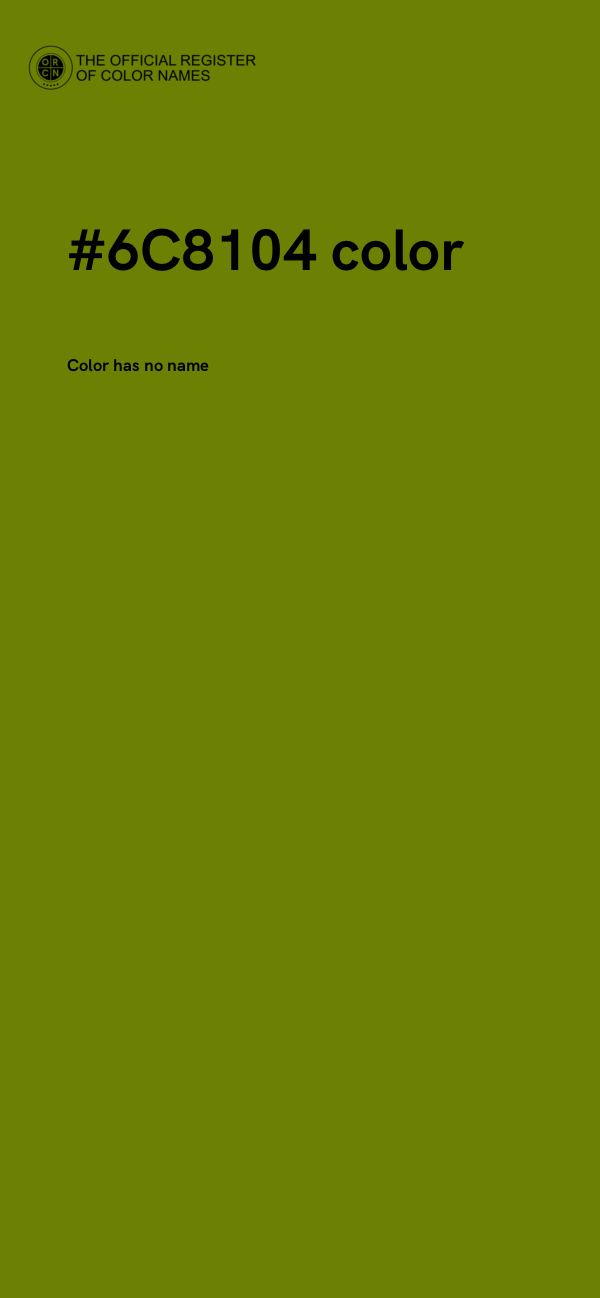 #6C8104 color image