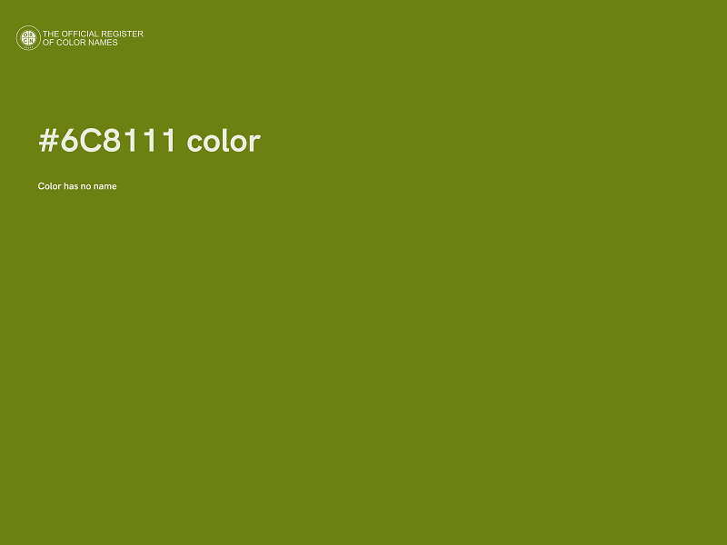 #6C8111 color image