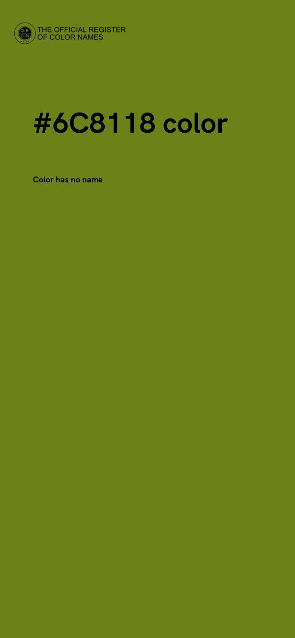 #6C8118 color image