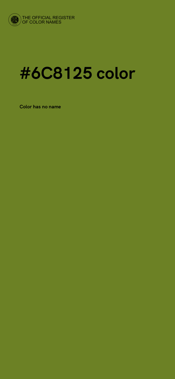 #6C8125 color image