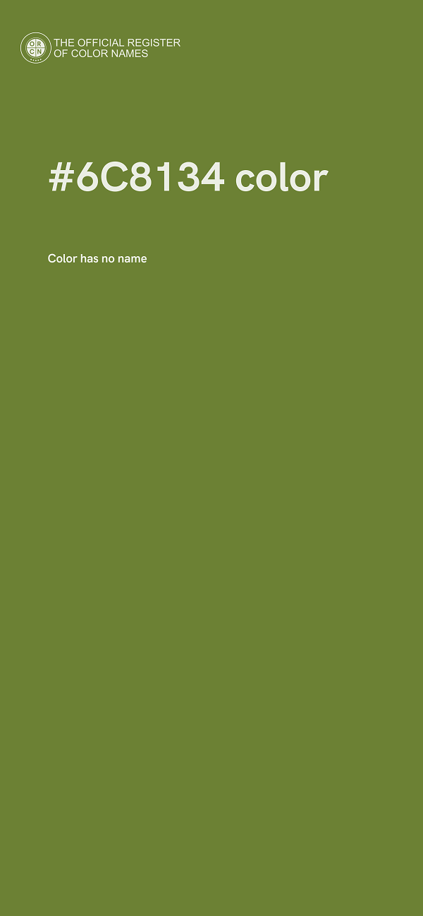 #6C8134 color image