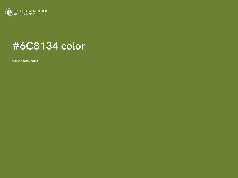 #6C8134 color image