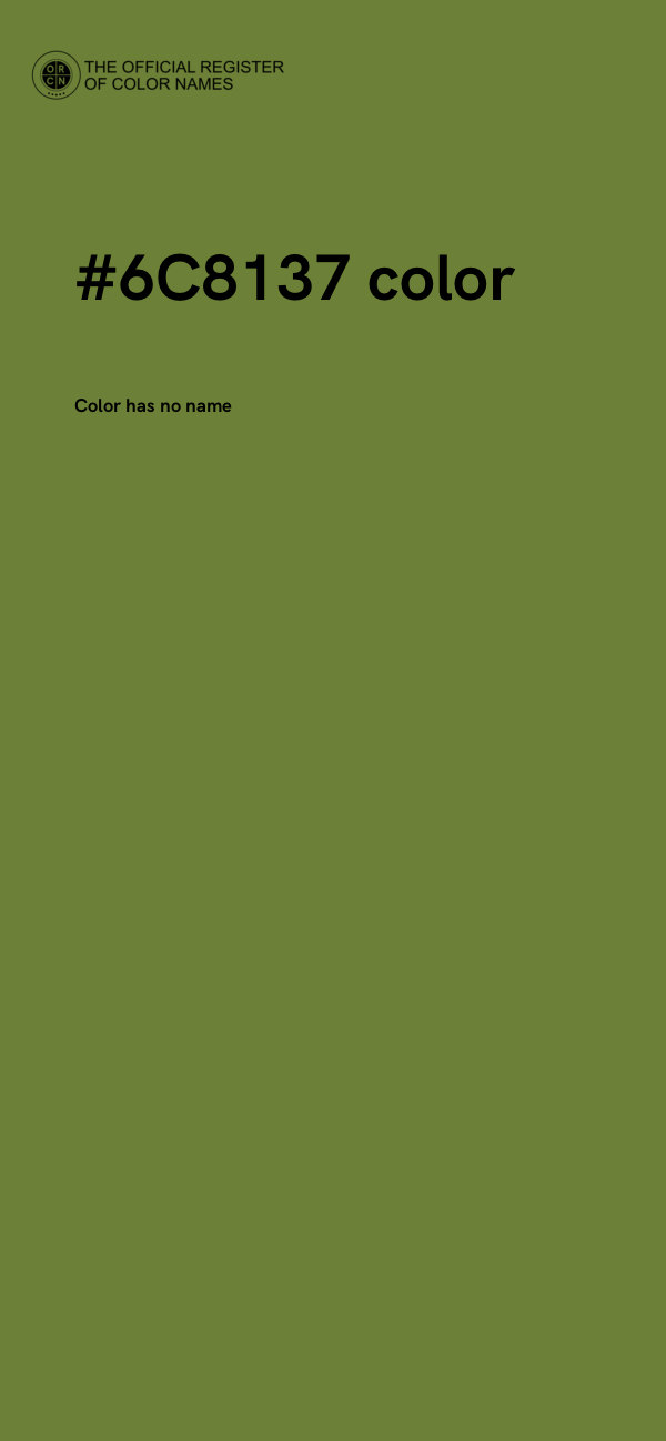 #6C8137 color image