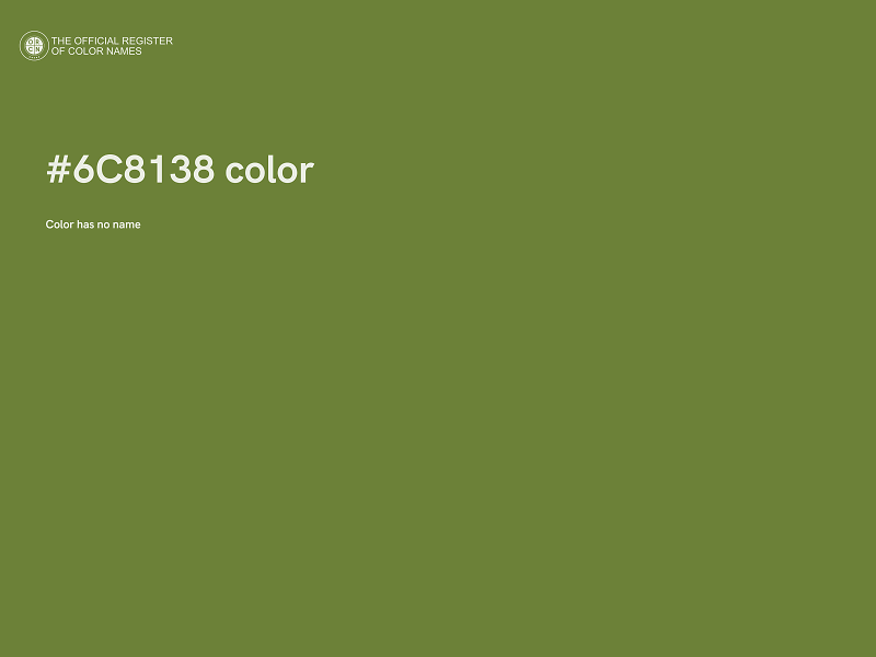#6C8138 color image