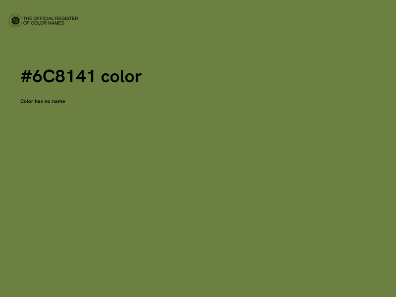 #6C8141 color image