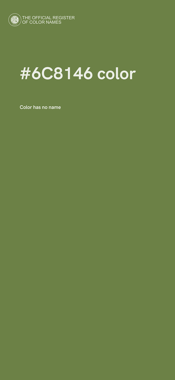 #6C8146 color image