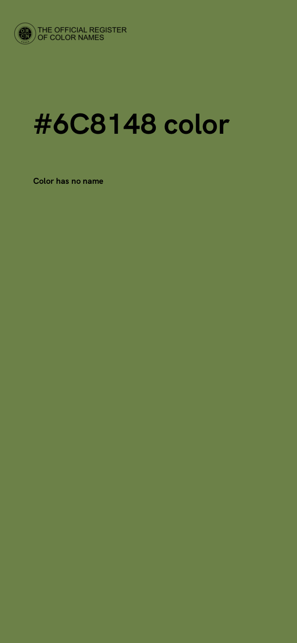 #6C8148 color image