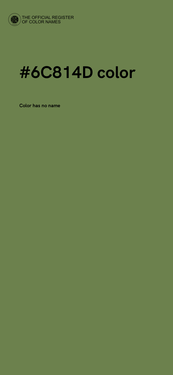 #6C814D color image