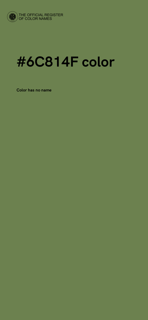 #6C814F color image