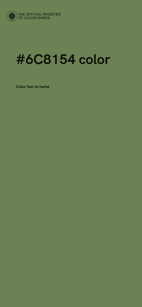 #6C8154 color image