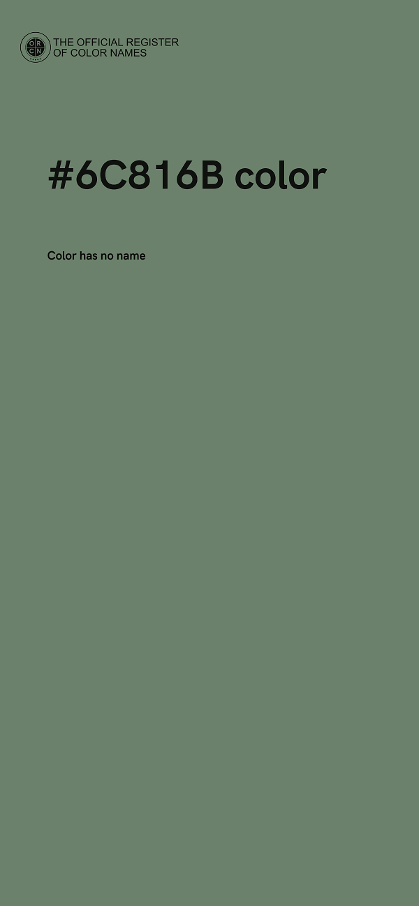 #6C816B color image
