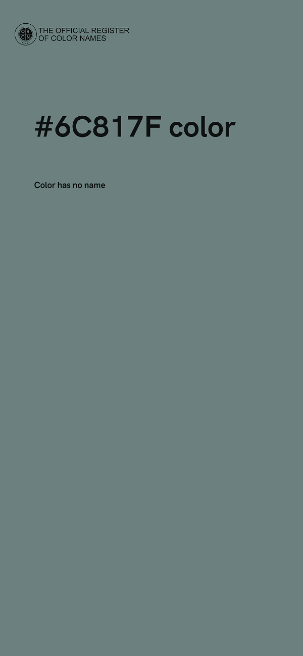 #6C817F color image