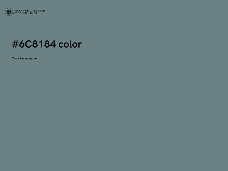 #6C8184 color image
