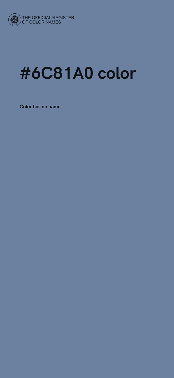 #6C81A0 color image