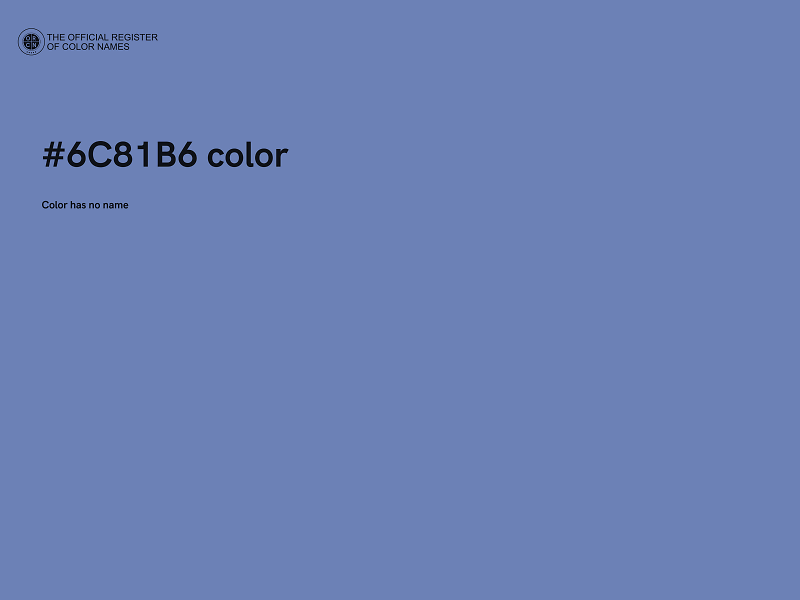 #6C81B6 color image