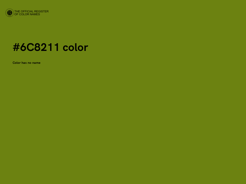 #6C8211 color image