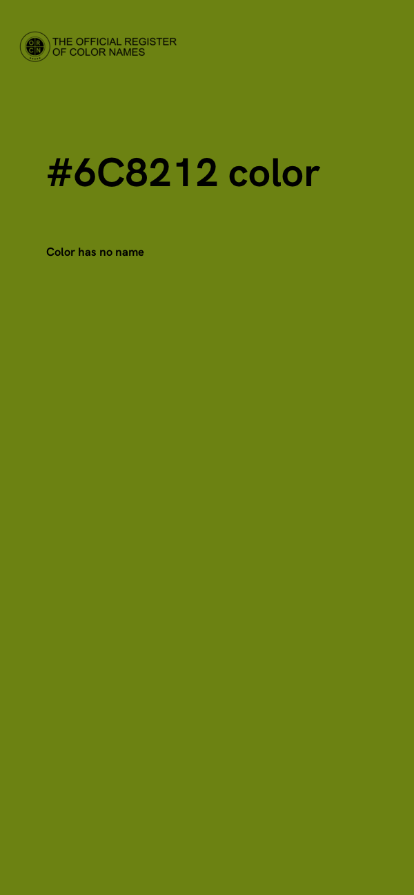 #6C8212 color image