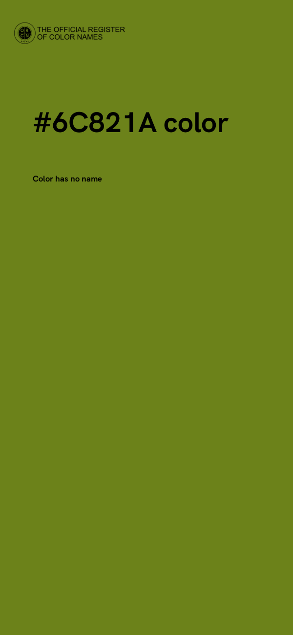 #6C821A color image