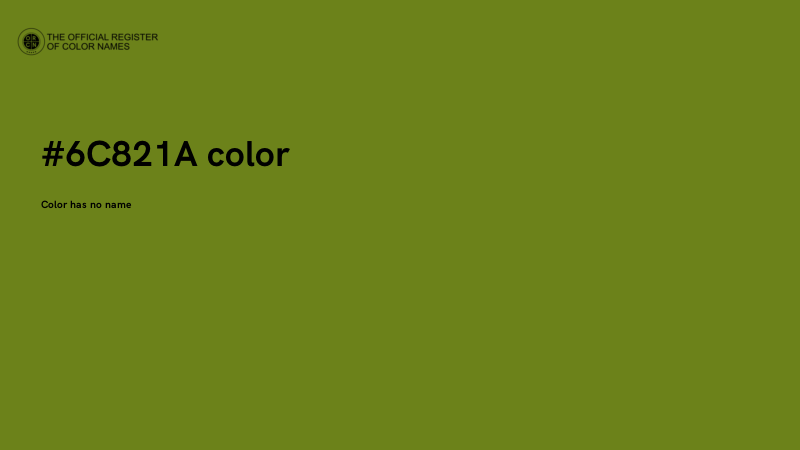 #6C821A color image
