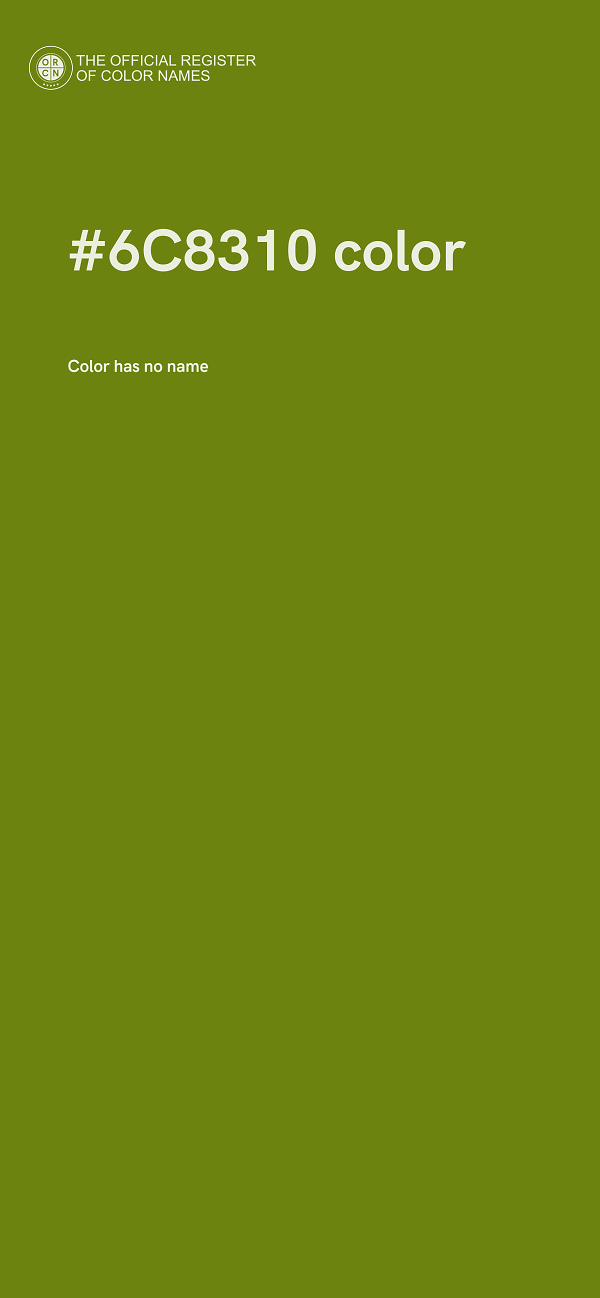 #6C8310 color image