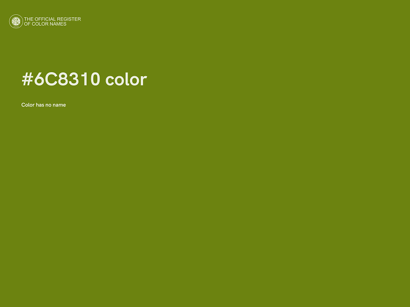 #6C8310 color image
