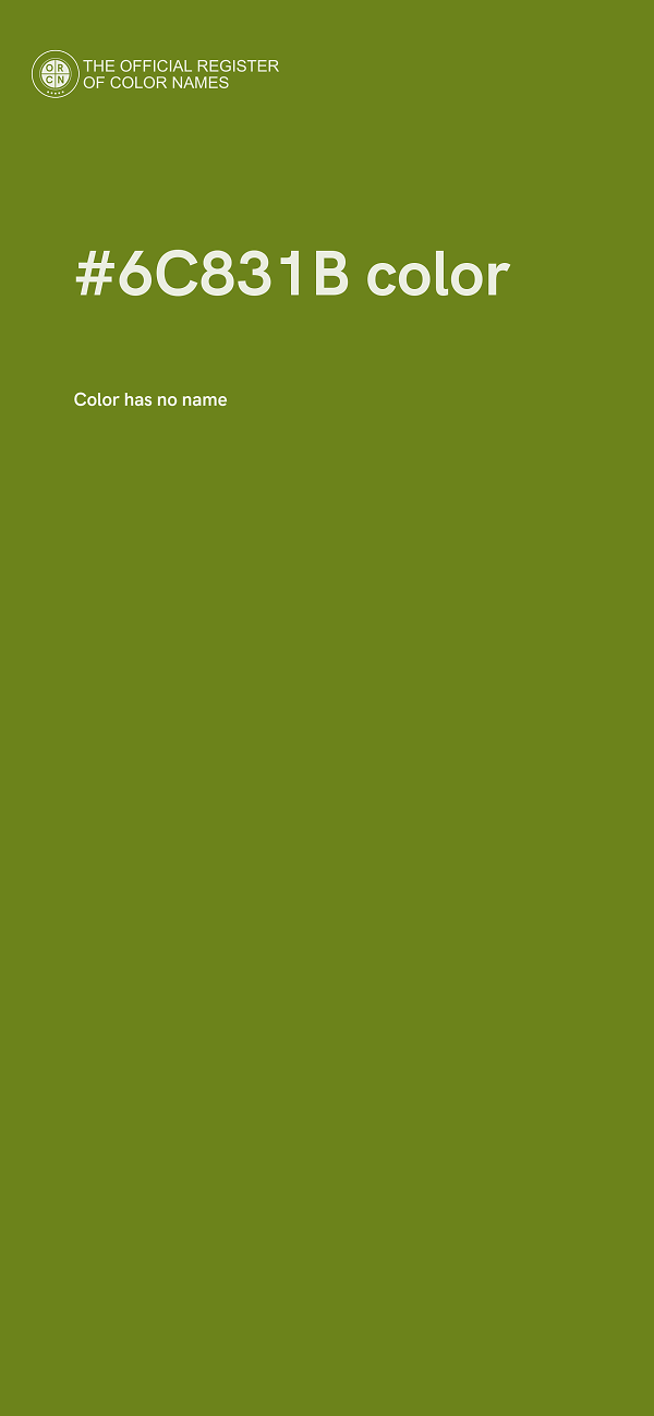 #6C831B color image