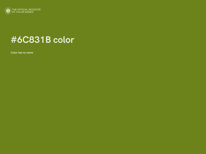 #6C831B color image