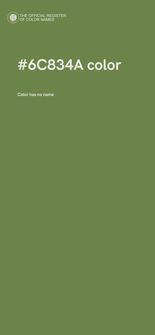 #6C834A color image