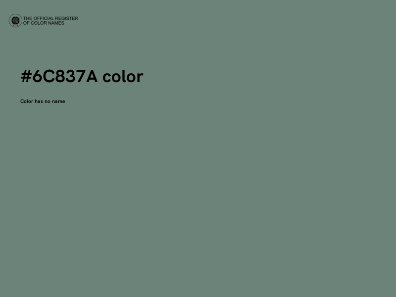#6C837A color image