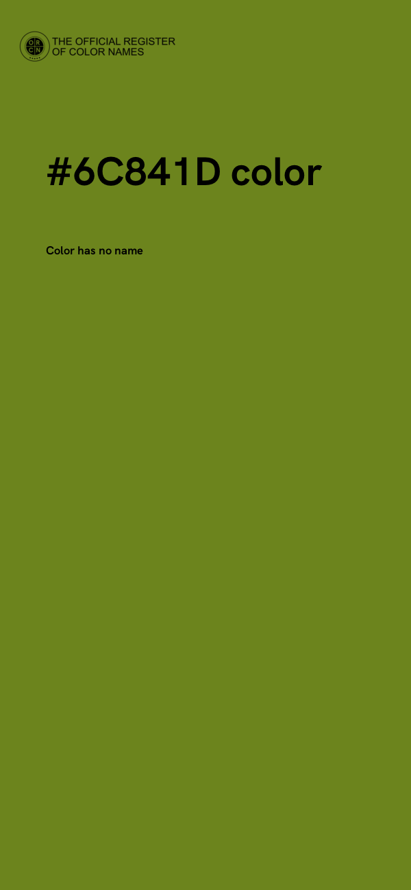#6C841D color image