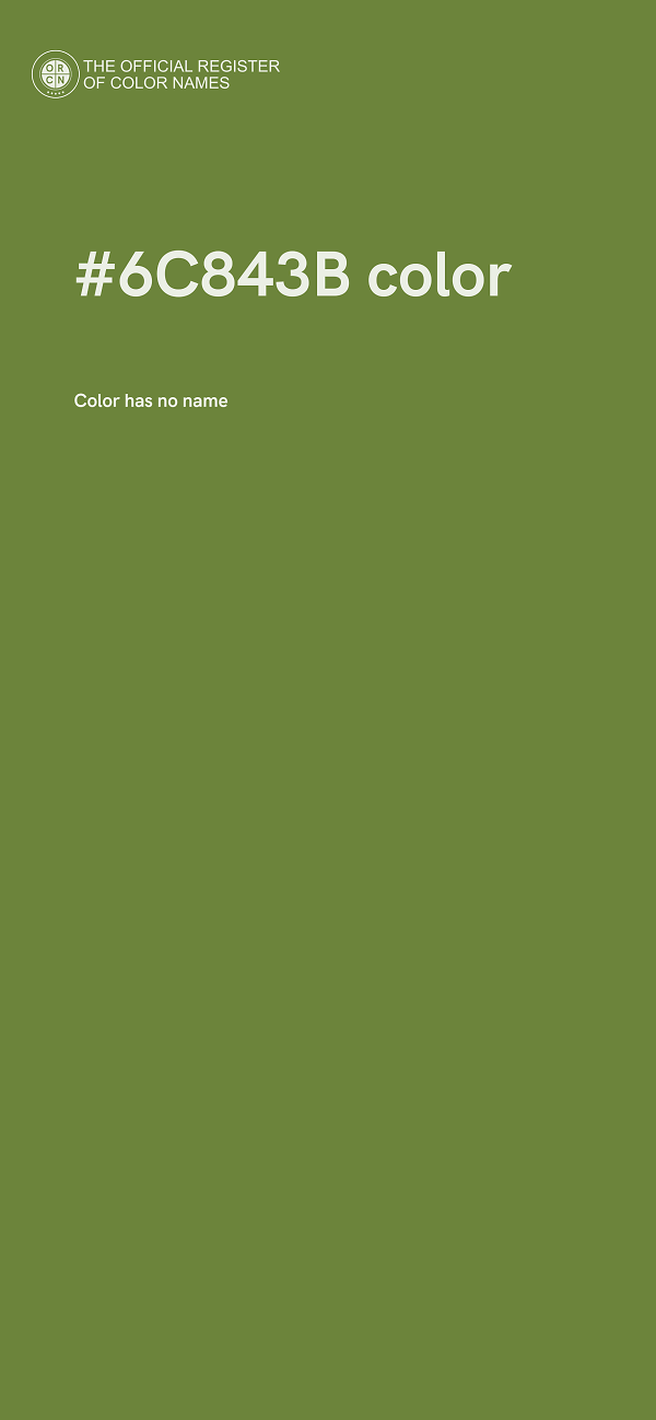 #6C843B color image
