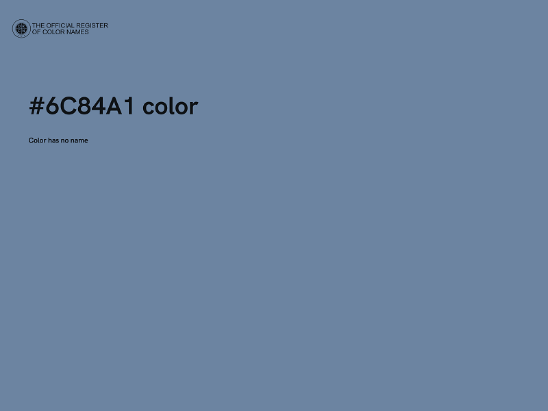 #6C84A1 color image