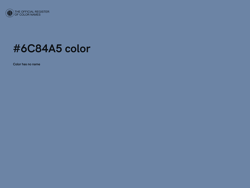 #6C84A5 color image
