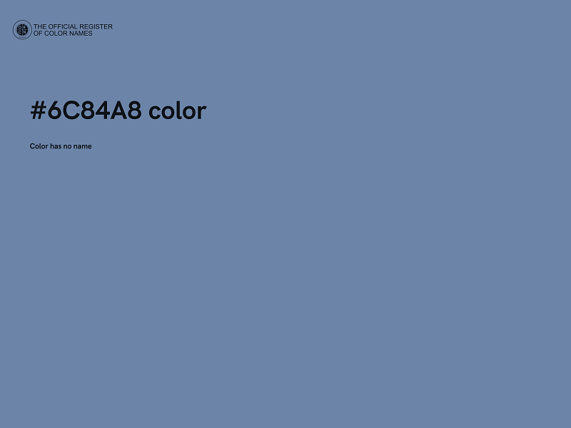 #6C84A8 color image