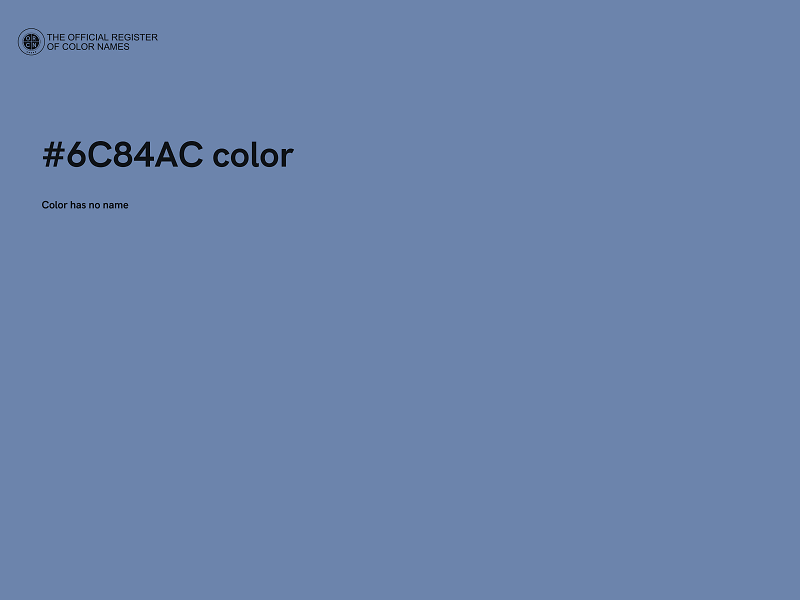 #6C84AC color image