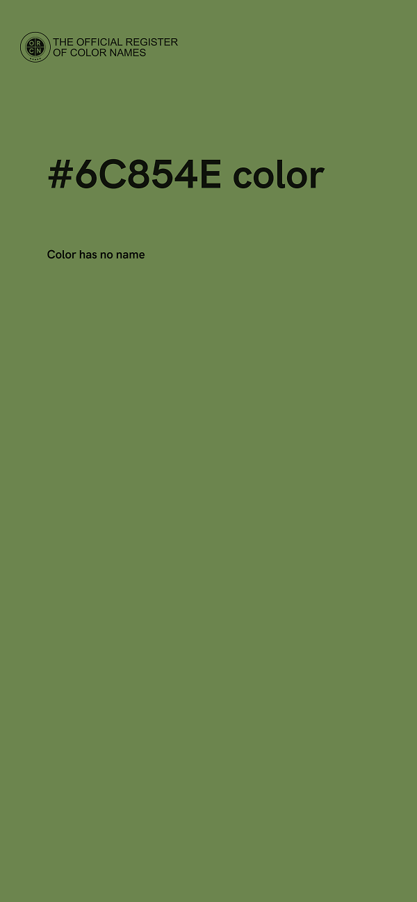 #6C854E color image